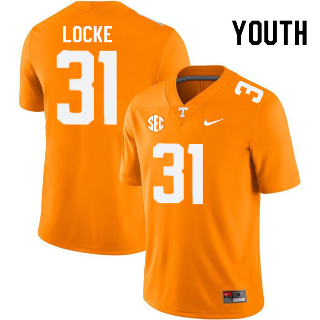 Youth #31 Jackson Locke Tennessee Volunteers College Football Jerseys Stitched Sale-Orange - Click Image to Close